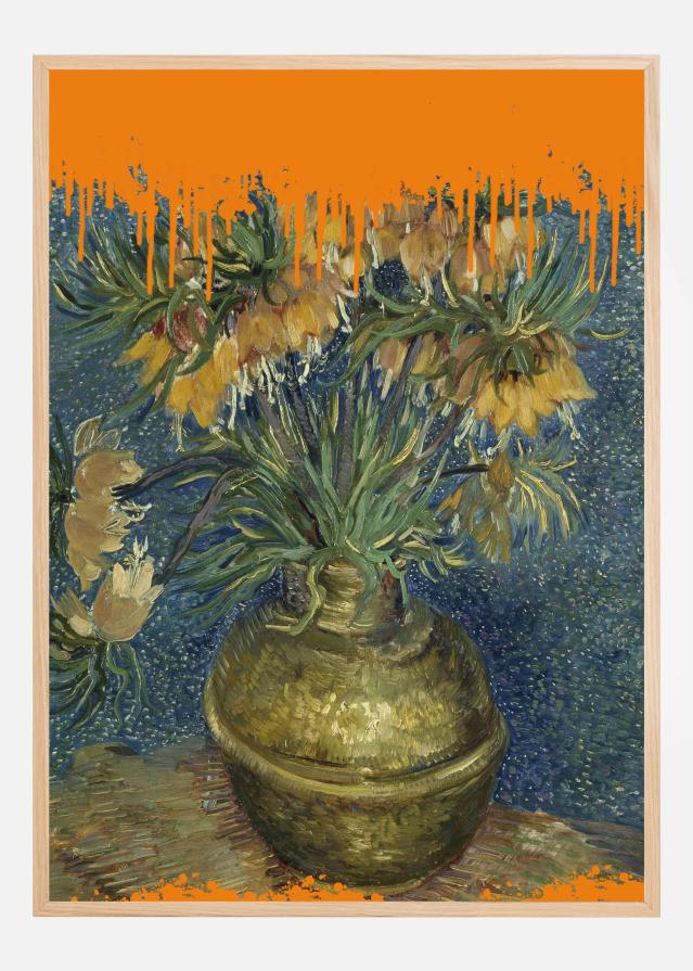 Collage Sunflowers and the splash Van Gogh Plakat