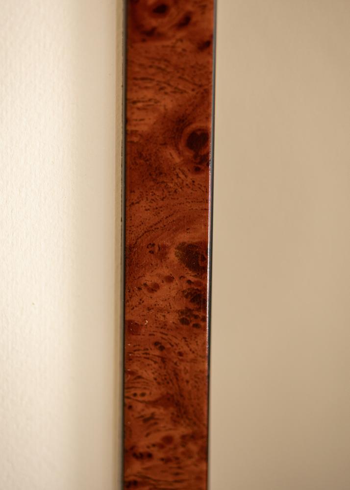 Okvir Hermes Burr Walnut 40x50 cm - Passepartout Bijela 30x38 cm