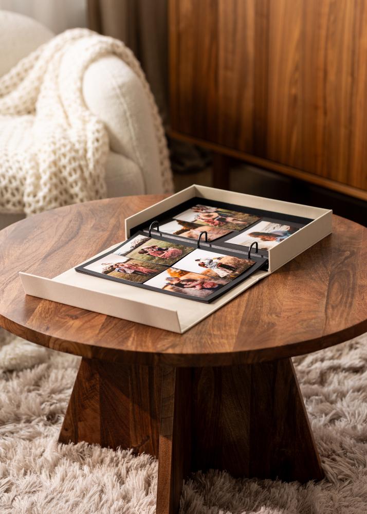 KAILA AUGENBLICKE Creme - Coffee Table Photo Album (60 Crne Stranice)