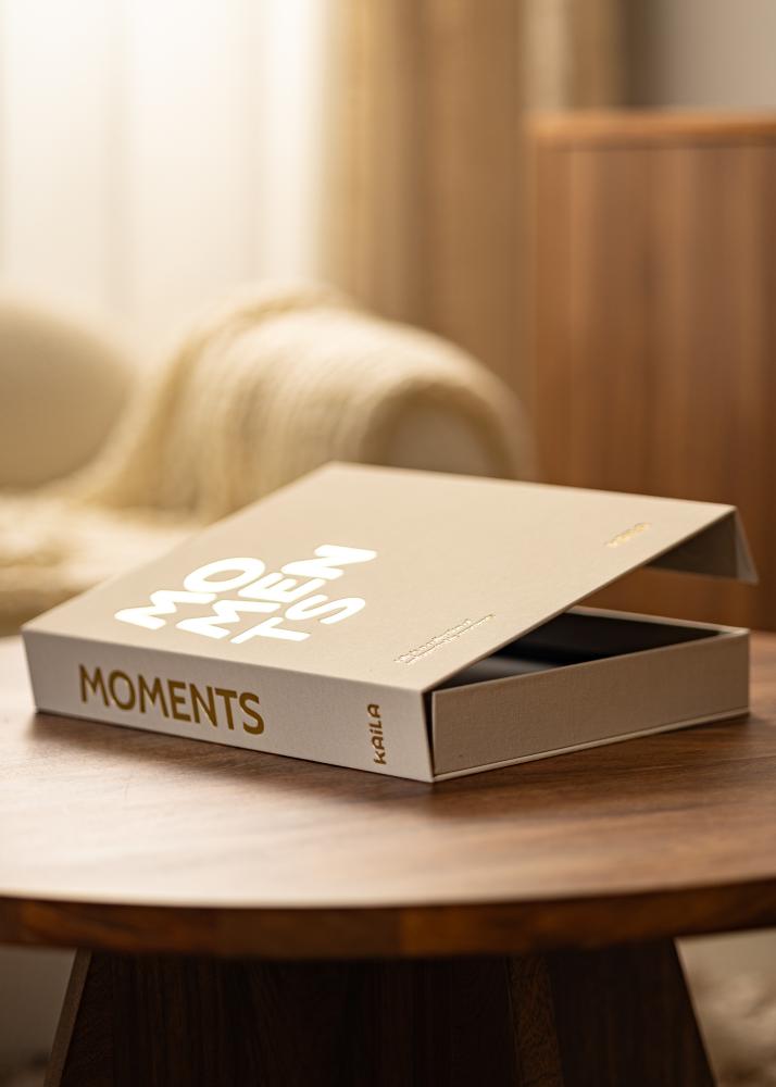 KAILA MOMENTS Creme - Coffee Table Photo Album (60 Crne Stranice / 30 listova)