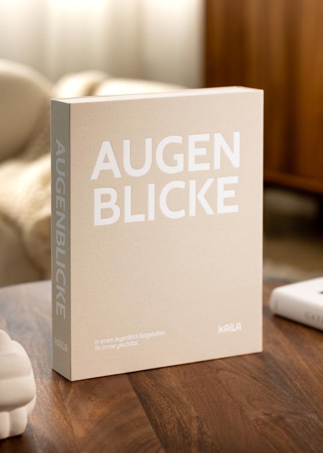 KAILA AUGENBLICKE Creme - Coffee Table Photo Album (60 Crne Stranice)