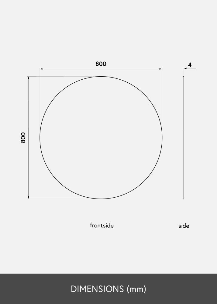 KAILA Okruglo Ogledalo Deluxe 80 cm Ø