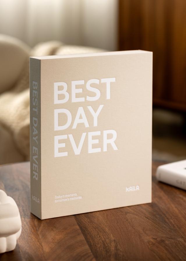 KAILA BEST DAY EVER Creme - Coffee Table Photo Album (60 Crne Stranice)