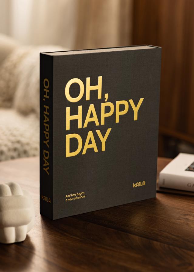 KAILA OH HAPPY DAY Black - Coffee Table Photo Album (60 Crne Stranice)