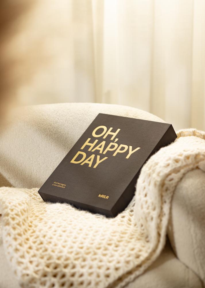 KAILA OH HAPPY DAY Black - Coffee Table Photo Album (60 Crne Stranice)