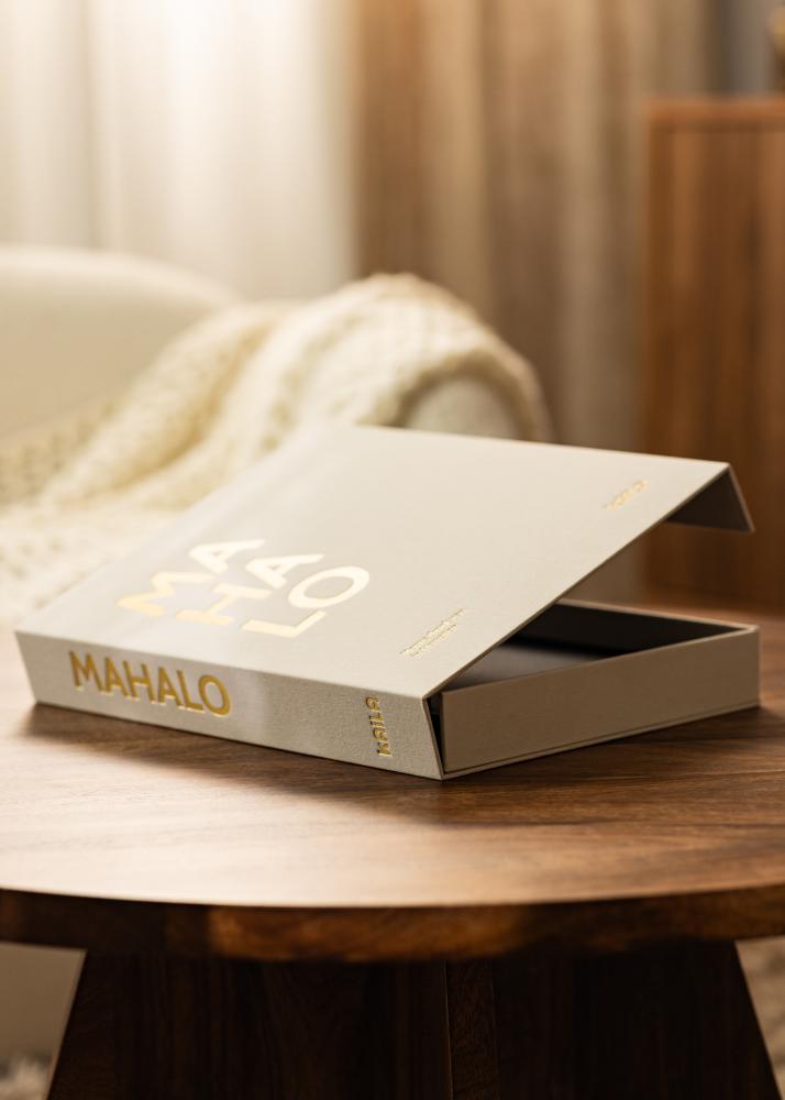 KAILA MAHALO Creme - Coffee Table Photo Album (60 Crne Stranice / 30 listova)