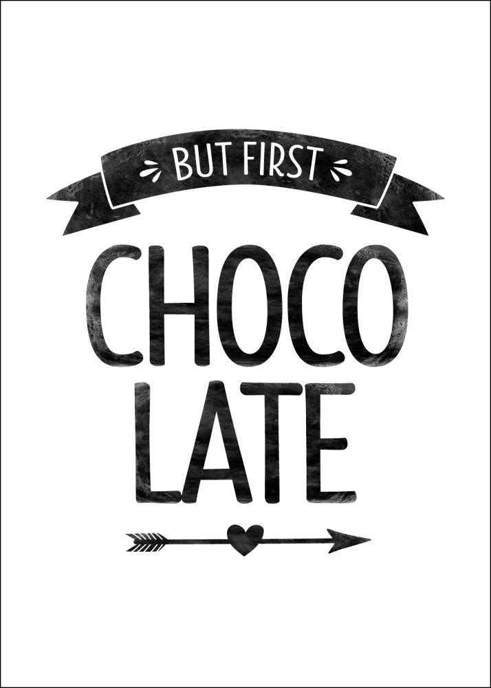 But first chocolate Retro Plakat