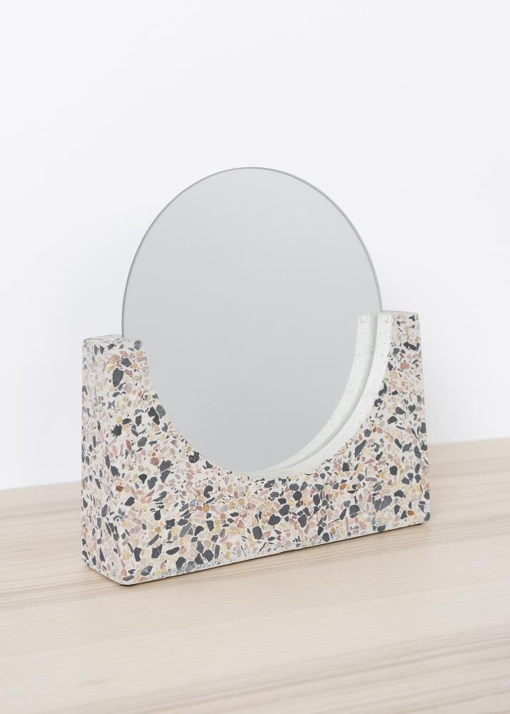 Stolno ogledalo Terrazzo Bijelo 17 cm Ø