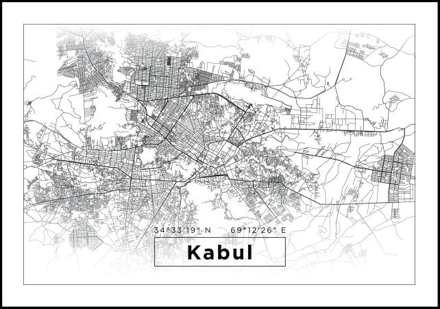 Karta - Kabul - Bijelo Plakat