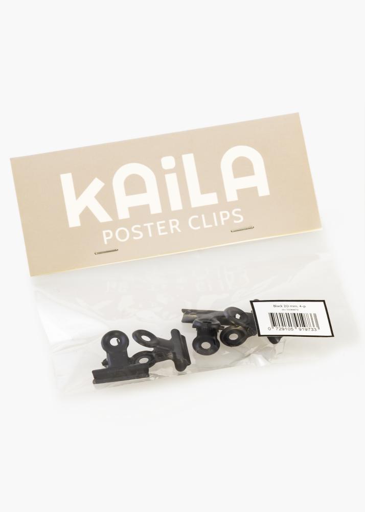 KAILA Plakat Clip Black 20 mm - 2-kom