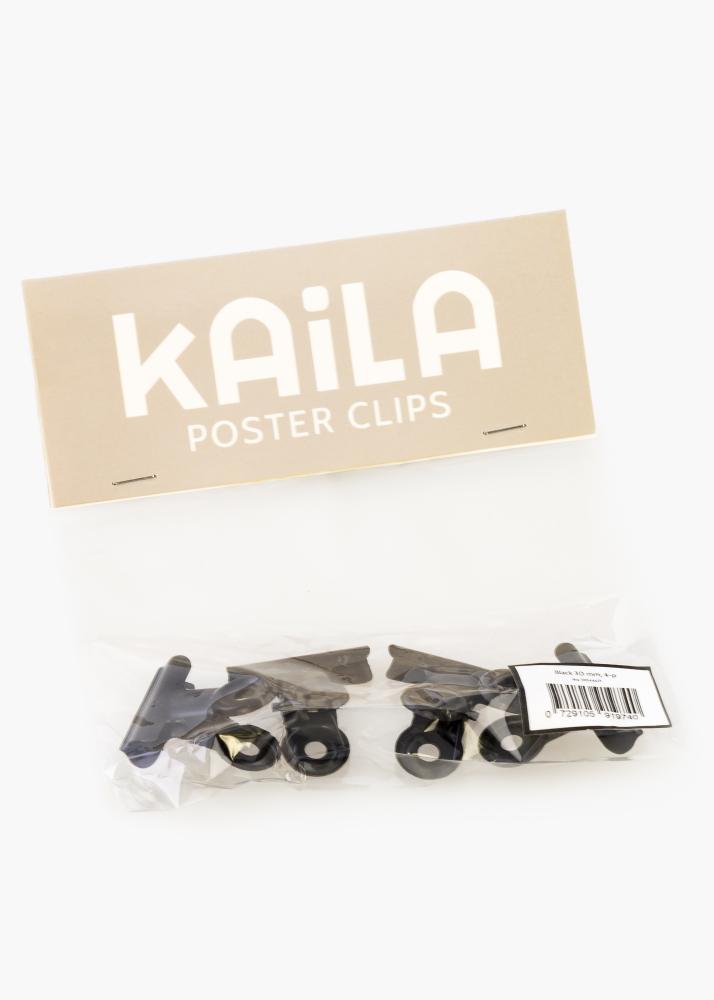 KAILA Plakat Clip Black 30 mm - 2-kom