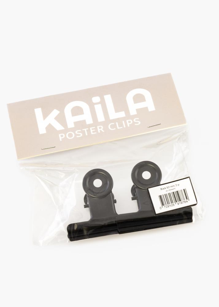 KAILA Plakat Clip Black 50 mm - 2-kom