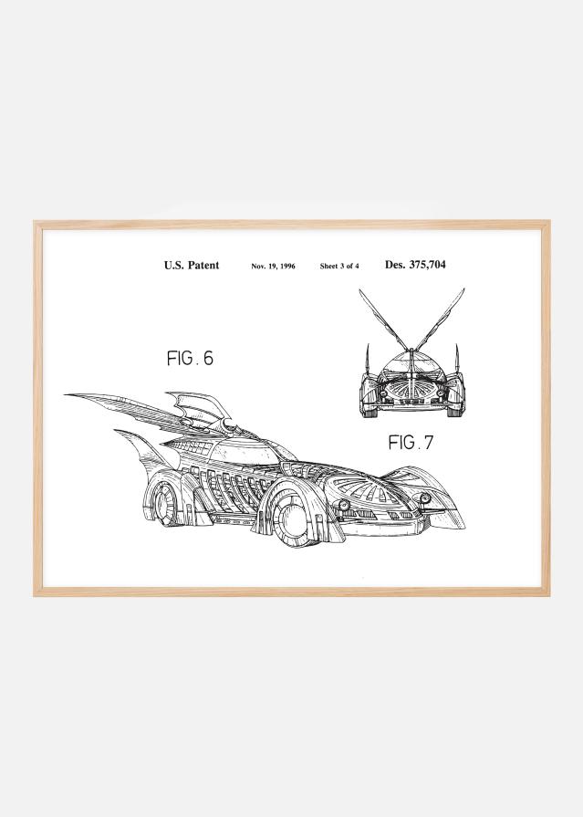 Patentni crtež - Batman - Batmobile 1996 III Plakat