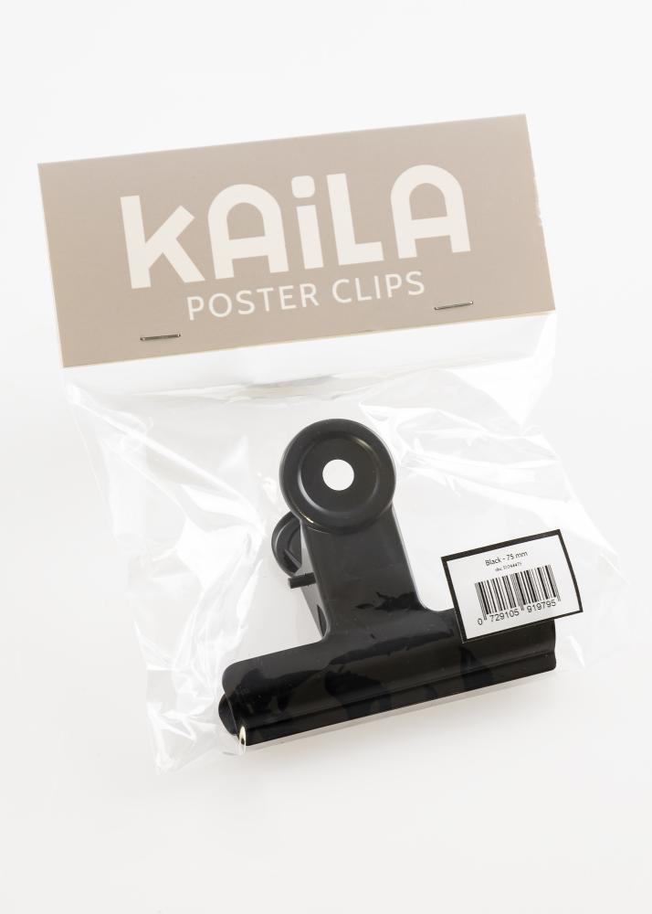 KAILA Plakat Clip Black - 75 mm