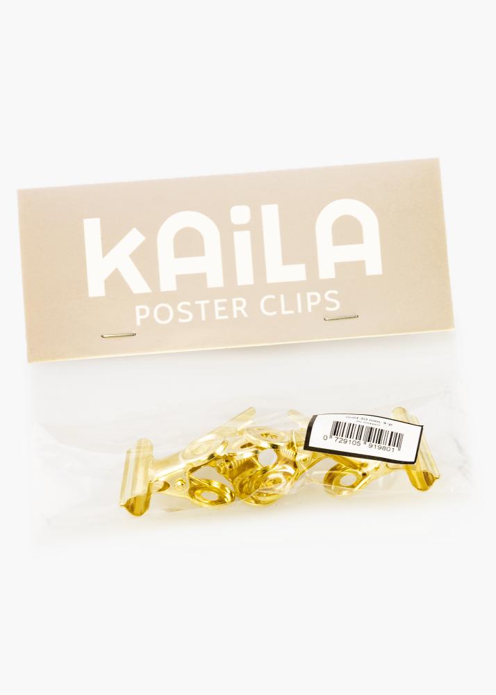 KAILA Plakat Clip Gold 30 mm - 2-kom