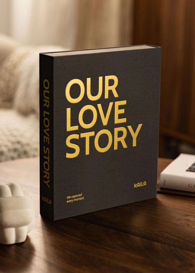 KAILA OUR LOVE STORY Black - Coffee Table Photo Album (60 Crne stranica)