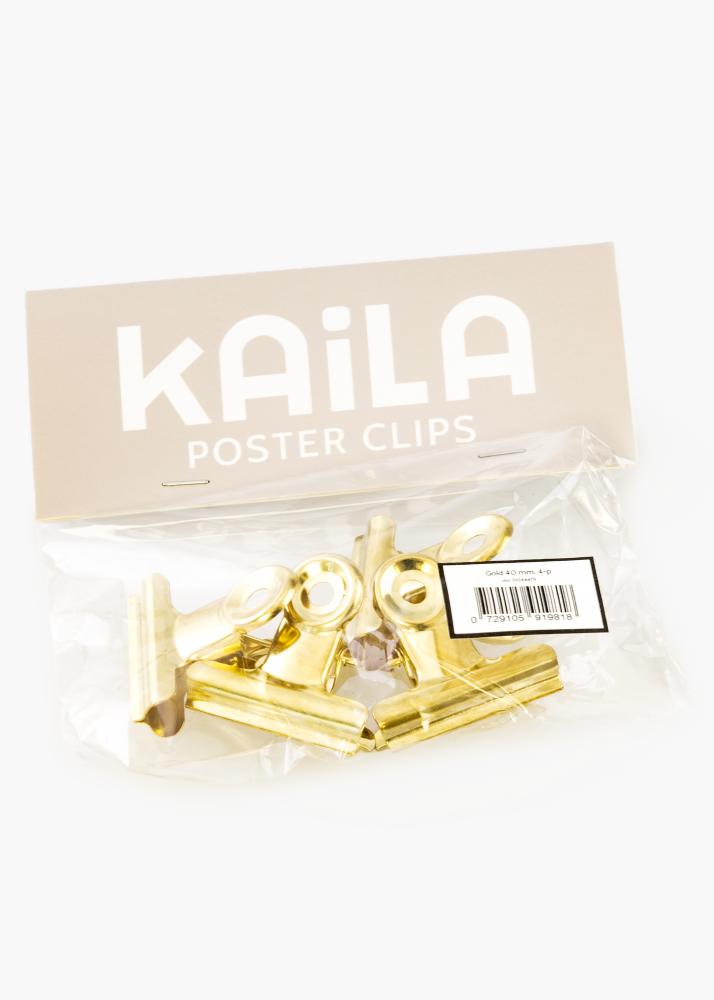 KAILA Plakat Clip Gold 40 mm - 2-kom