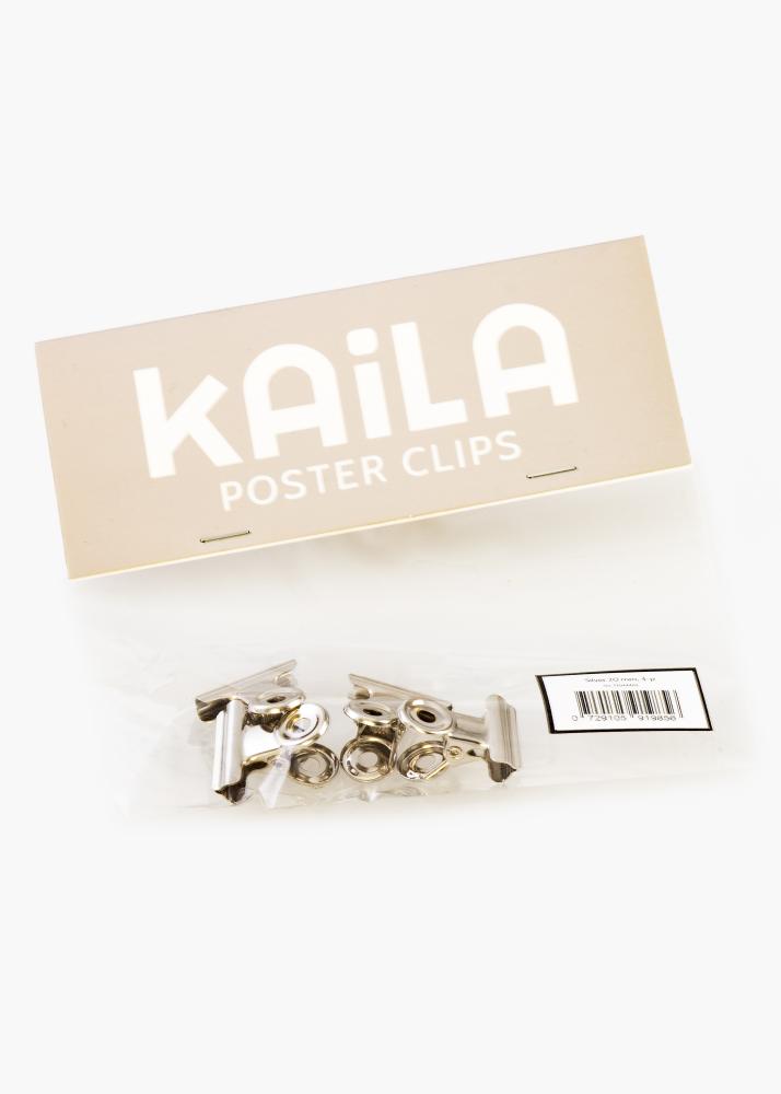 KAILA Plakat Clip Srebro 20 mm - 2-kom