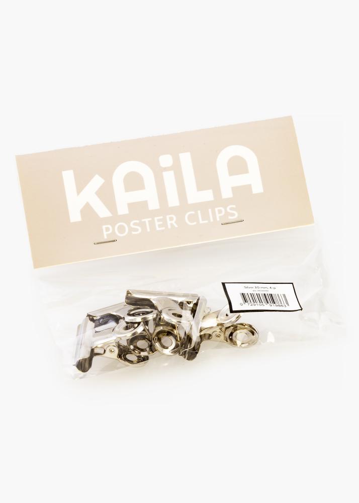 KAILA Plakat Clip Srebro 30 mm - 2-kom