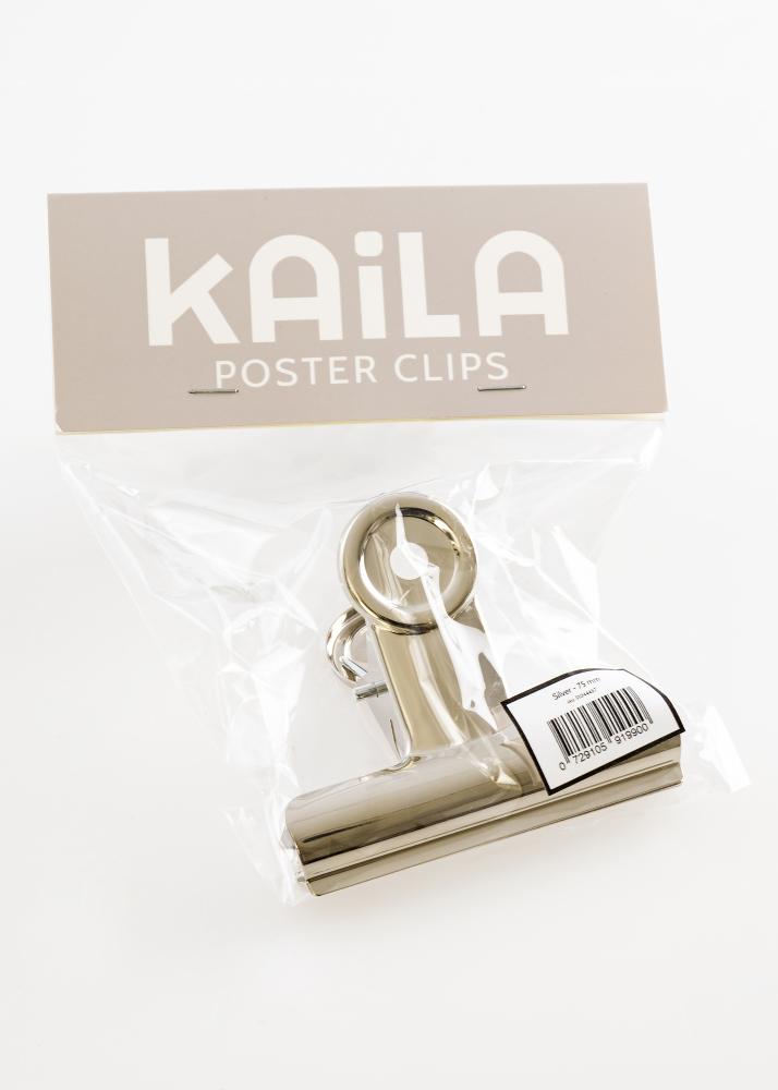 KAILA Plakat Clip Srebro - 75 mm