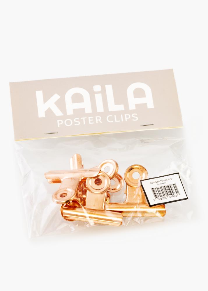 KAILA Plakat Clip Rose Gold 40 mm - 2-kom