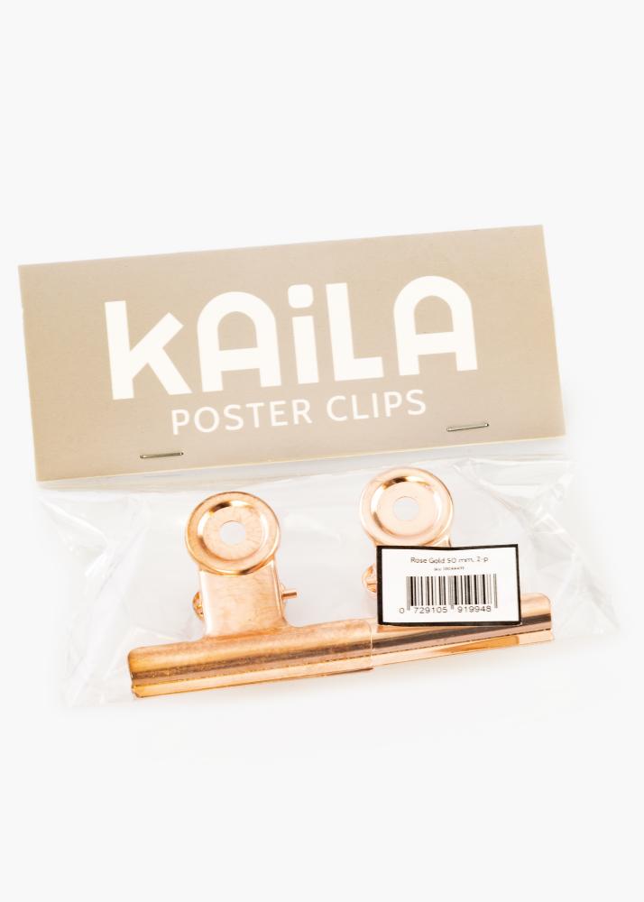 KAILA Plakat Clip Rose Gold 50 mm - 2-kom