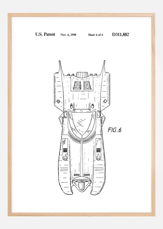 Patentni crtež - Batman - Batmobile 1990 IIII Plakat