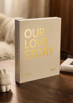 KAILA OUR LOVE STORY Creme - Coffee Table Photo Album (60 Crne stranica)