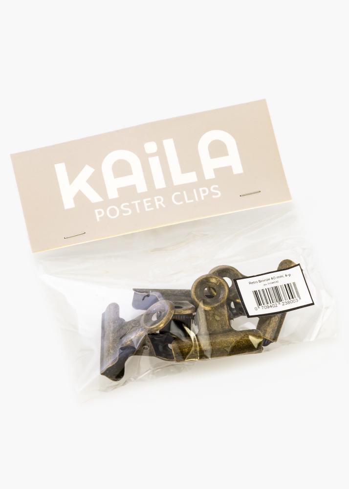 KAILA Plakat Clip Retro Bronze 40 mm - 2-kom