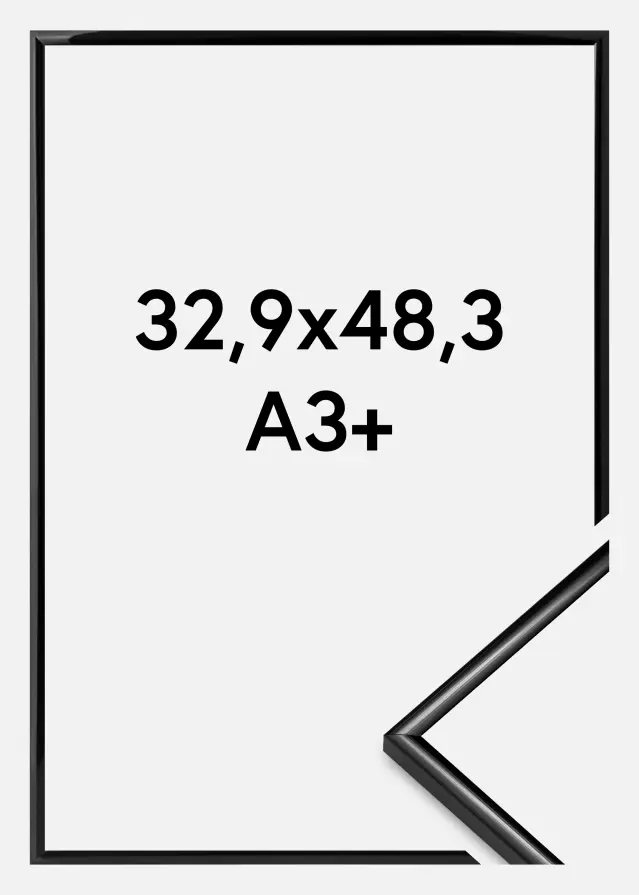 Okvir Scandi Akrilno staklo Crno 32,9x48,3 cm (A3+)