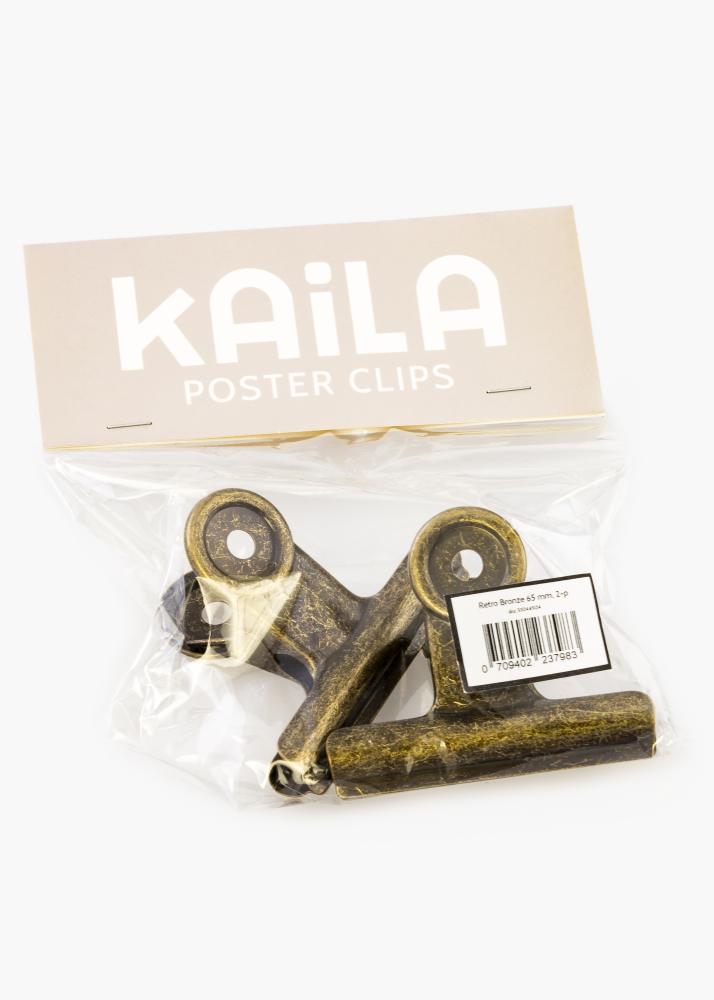 KAILA Plakat Clip Retro Bronze 65 mm - 2-kom