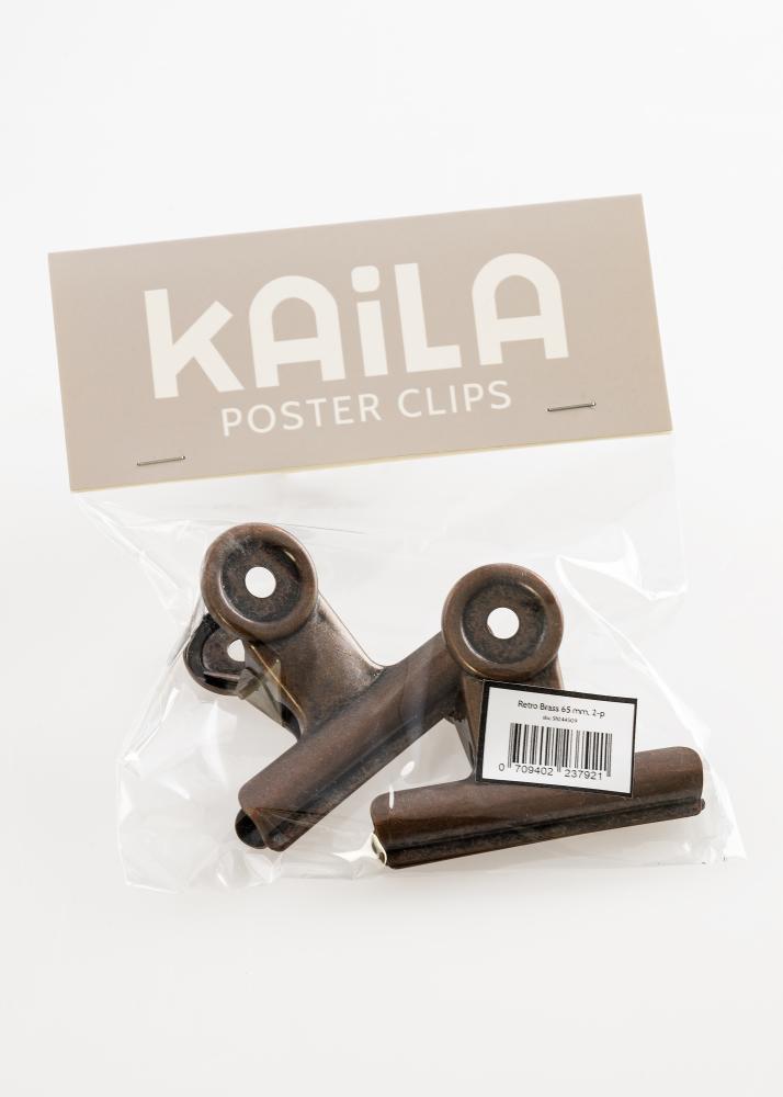 KAILA Plakat Clip Retro Brass 65 mm - 2-kom