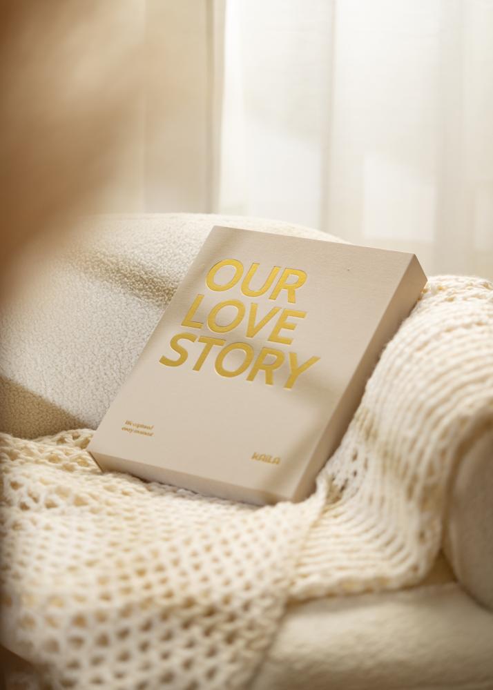 KAILA OUR LOVE STORY Creme - Coffee Table Photo Album (60 Crne stranica)