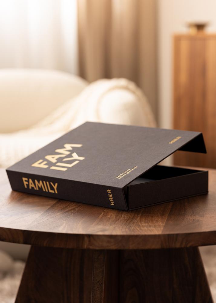 KAILA FAMILY Creme - Coffee Table Photo Album (60 Crne Stranice / 30 listova)