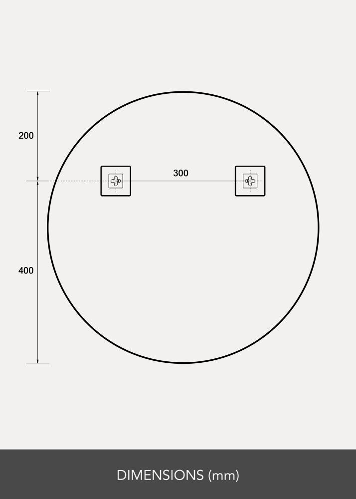 KAILA Okruglo Ogledalo 60 cm Ø