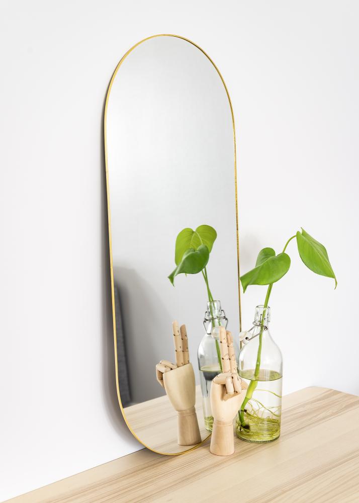 KAILA Ovalan Mirror - Thin Brass 35x80 cm