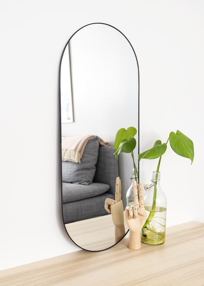 Ovalan Mirror Jersey- Thin Black 35x80 cm