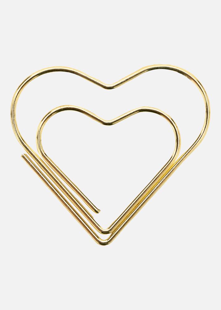 PAC Metal Paperclip Heart Zlato