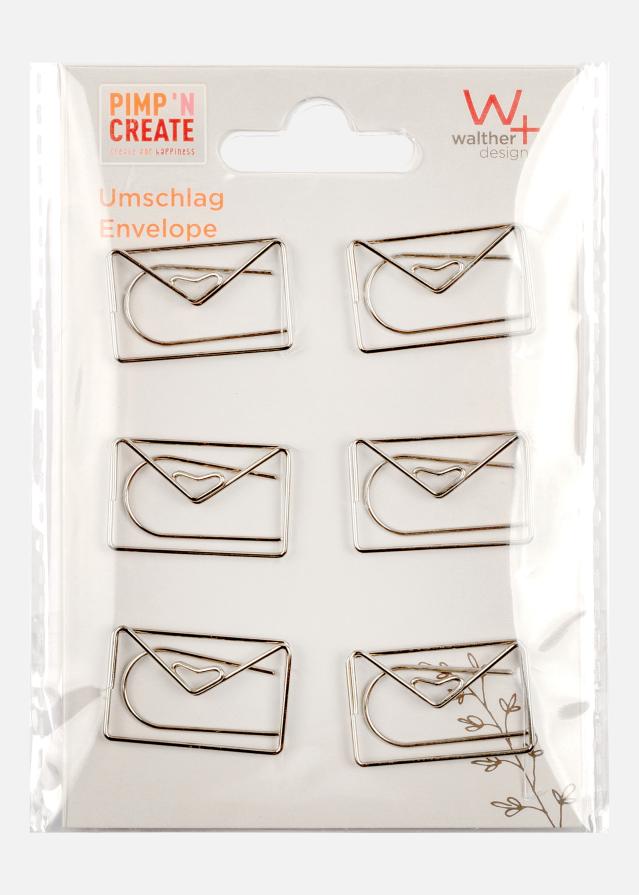 PAC Metal Paperclip Envelope Srebro