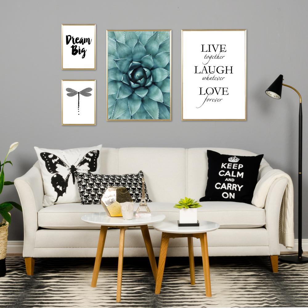 Live, laugh, love - Crno Plakat