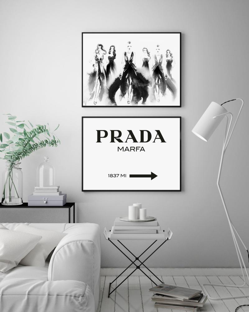 Prada Black Plakat