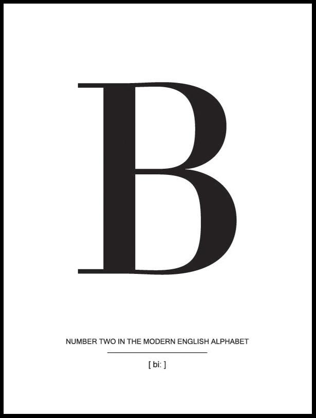 Letter B Plakat