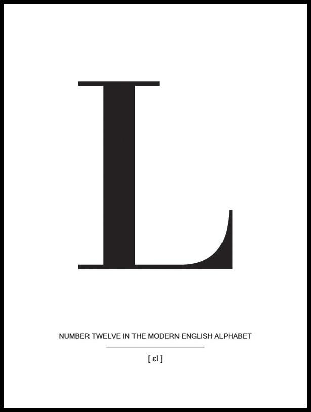 Letter L Plakat