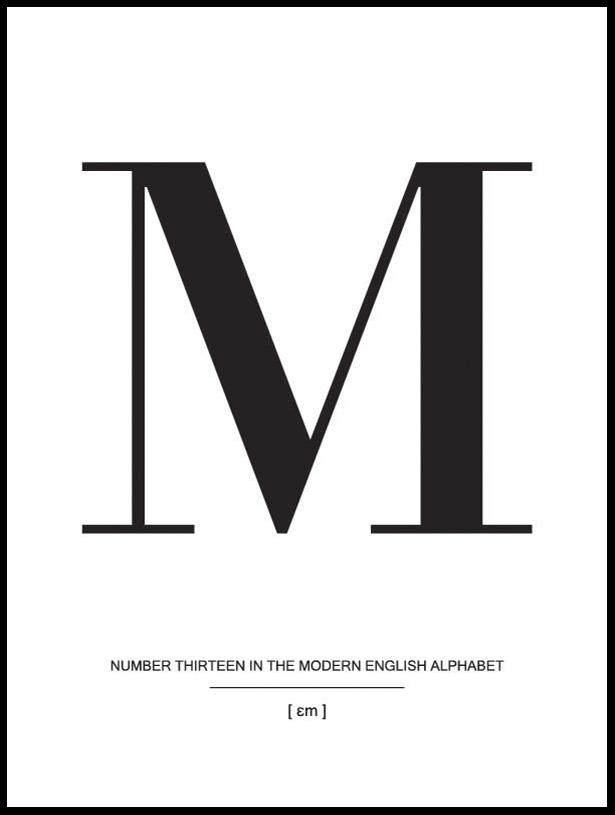 Letter M Plakat