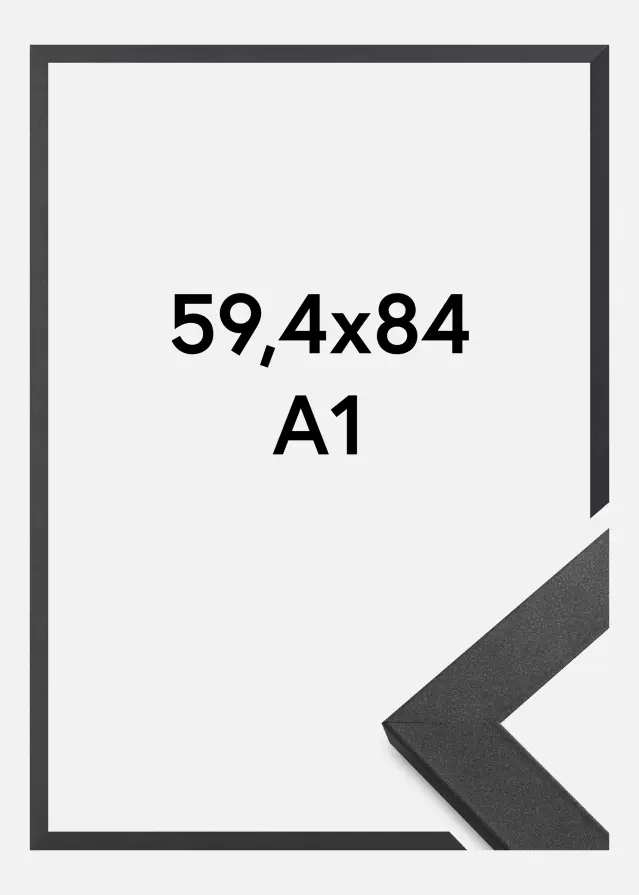 Okvir Graphite Wood Akrilno staklo 59,4x84 cm (A1)