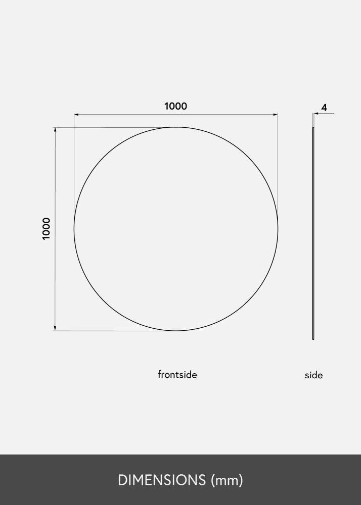 KAILA Okruglo Ogledalo 100 cm Ø