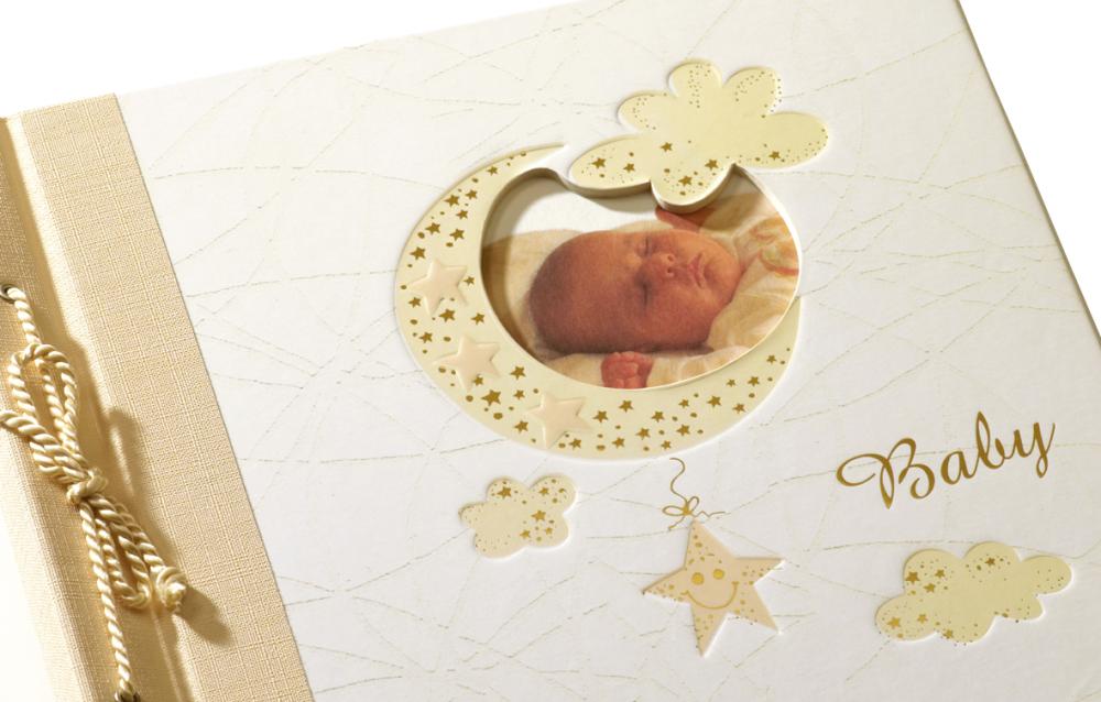 Album za bebe Bambini Maxi Creme - 28x25 cm (60 Bijele Stranice / 30 listova)