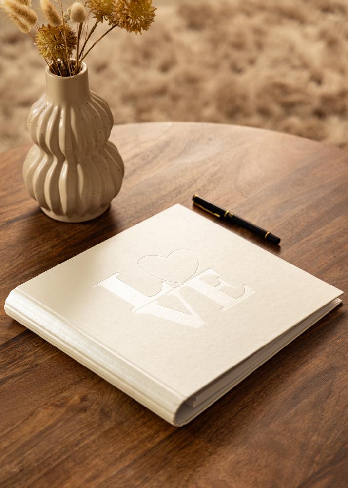 White Love Album za slike - 28x26 cm (50 Bijele Stranice / 25 listova)