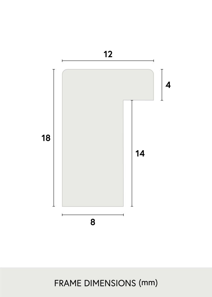 Okvir Oslo Bijelo 70x100 cm - Paspartu Crno 62x85 cm