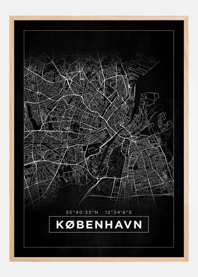 Karta - København - Crno Plakat